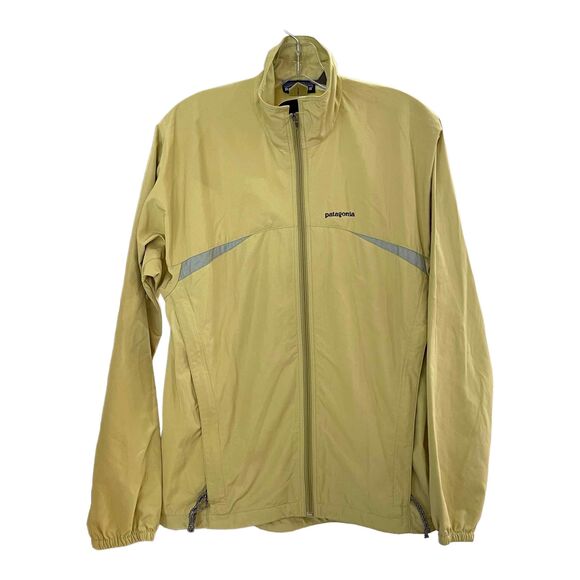 PATAGONIA Women's Waterproof Rain Jacket Full Zip in Yellow Size Medium - Picture 1 of 5